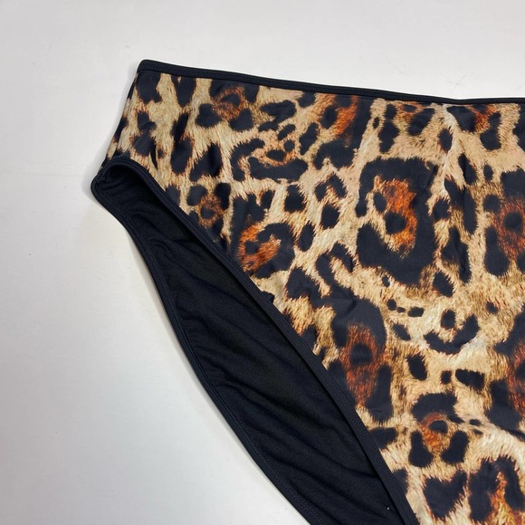 River Island Brown Leopard Print Bikini Bottom NWT Size 20 - Picture 5 of 8